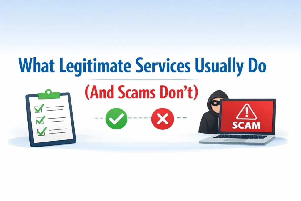 What Legitimate Services Usually Do (And Scams Don’t)