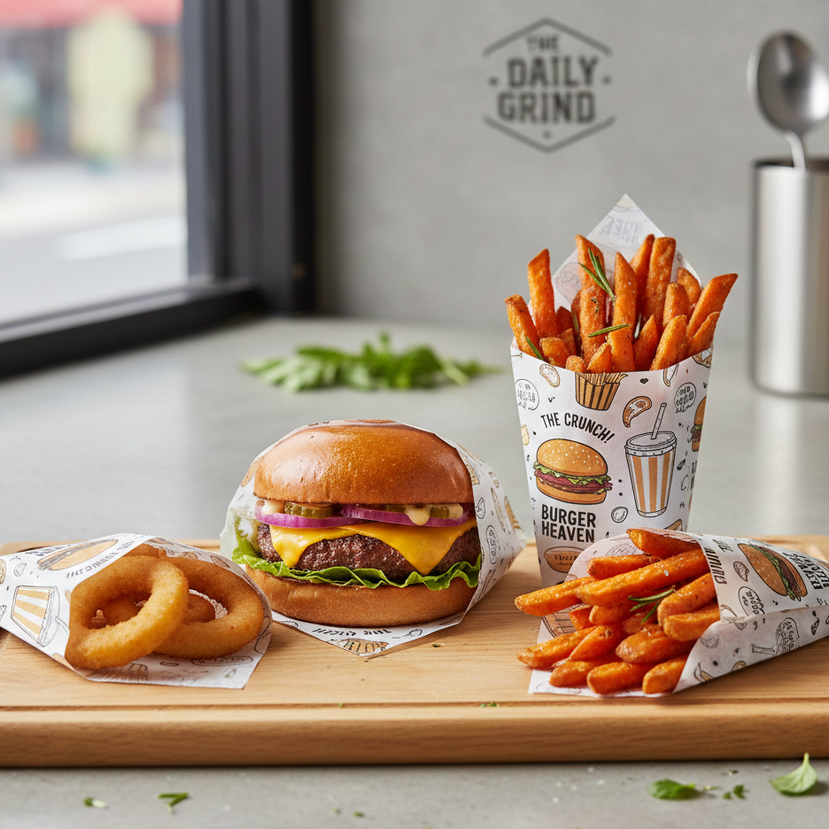 Crispy Burgers with Fries