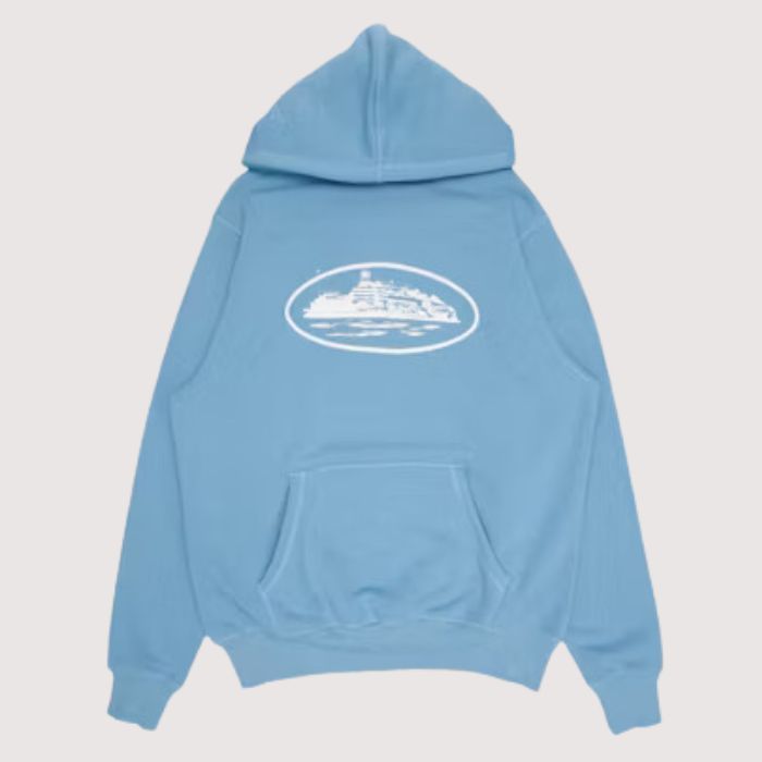 Corteiz Alcatraz Hoodie Baby Blu