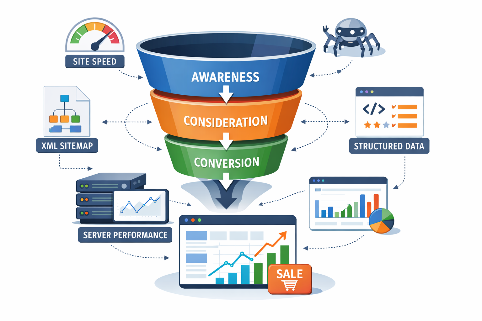 How Technical SEO Impacts Funnel Performance