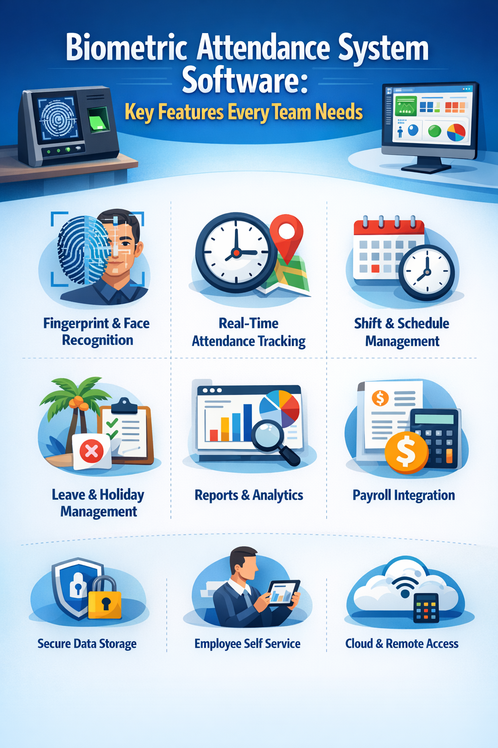 Biometric Attendance System Software: Key Features Every Team Needs