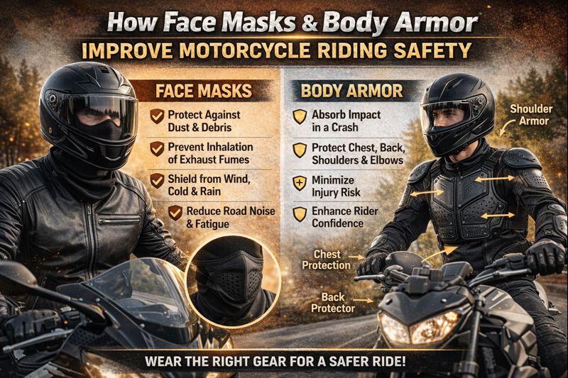 How Face Masks and Body Armor Improve Motorcycle Riding Safety
