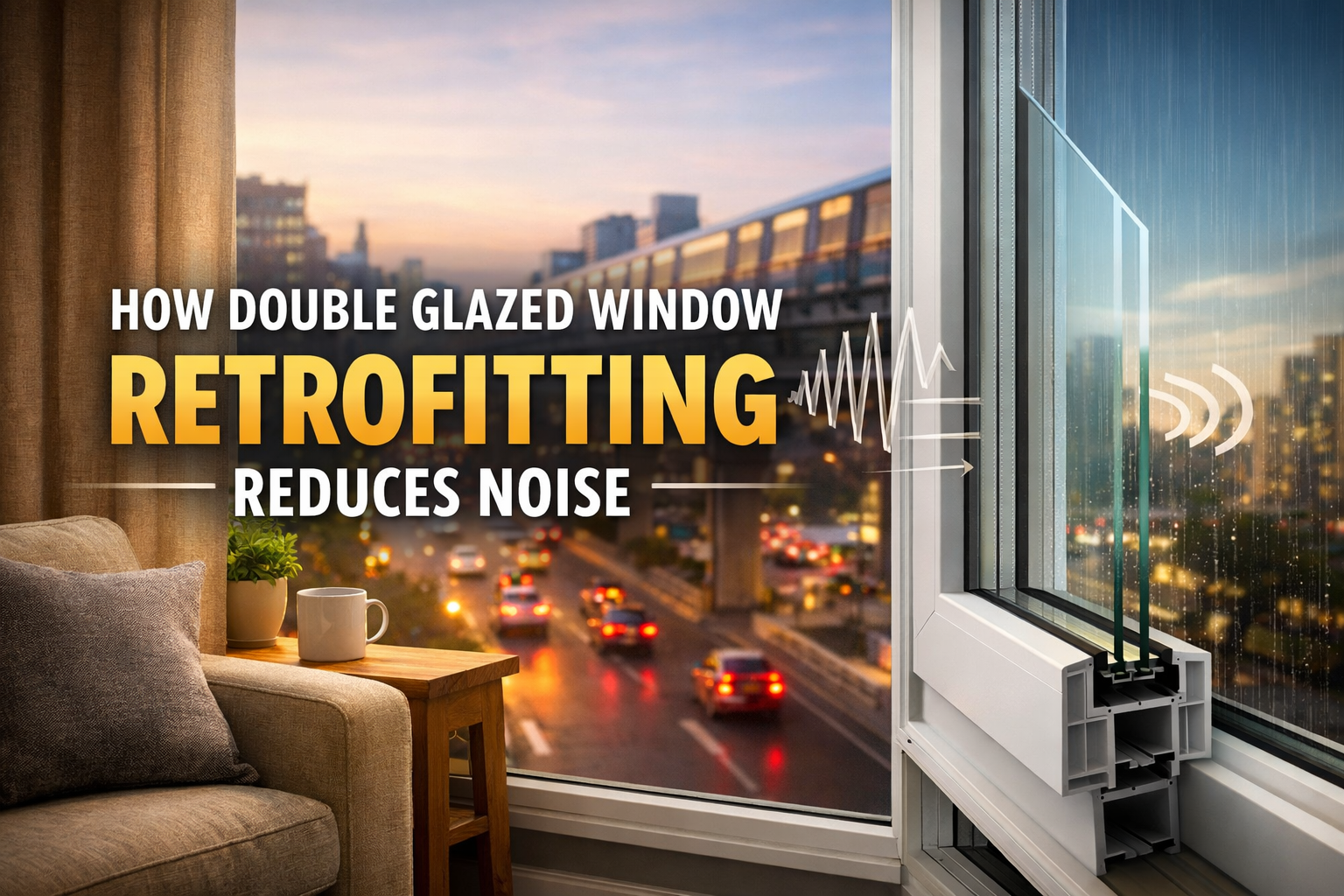 How Double Glazed Window Retrofitting Reduces Noise
