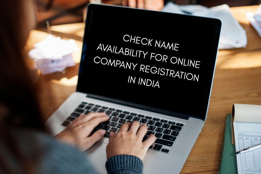 How can I check name availability for online company registration in India?