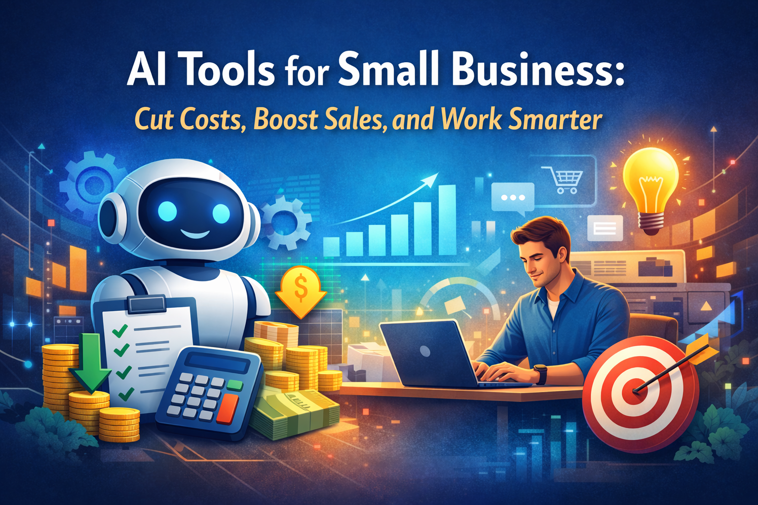 AI Tools for Small Business helping teams automate workflows, boost sales performance, and improve productivity