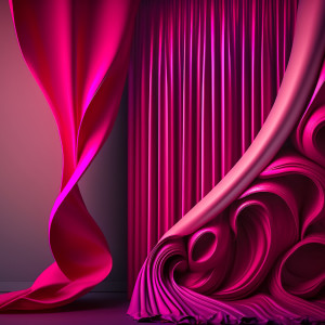 Pink Geometric Curtains