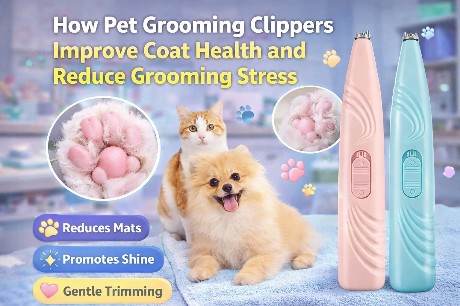How Pet Grooming Clippers Improve Coat Health and Reduce Grooming Stress