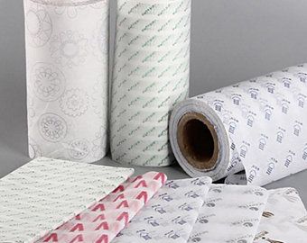 tissue paper with logos